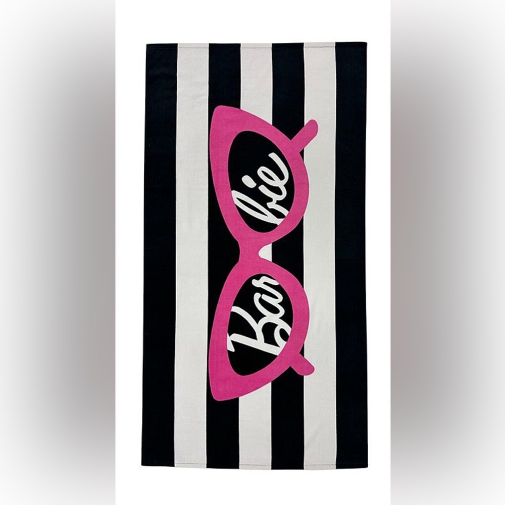 Barbie Pink Sunglasses Oversized Beach Towel- New